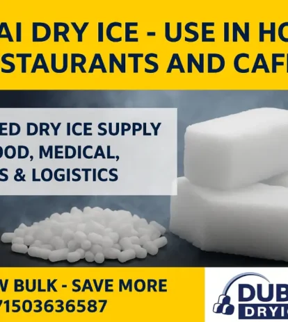 Dubai Dry Ice – HACCP Certified Supplier in Dubai for hotels, cafés & restaurants. Fast delivery. Call +971503636587 today.