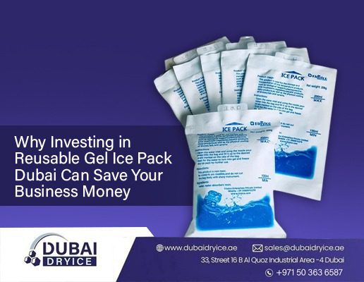 Reusable gel ice pack Dubai supplier showing multiple food grade cooling gel packs for cold chain delivery and medical transport across UAE