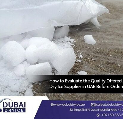 Pile of fresh dry ice pellets from a trusted dry ice supplier in UAE, spilling out of an insulated bag