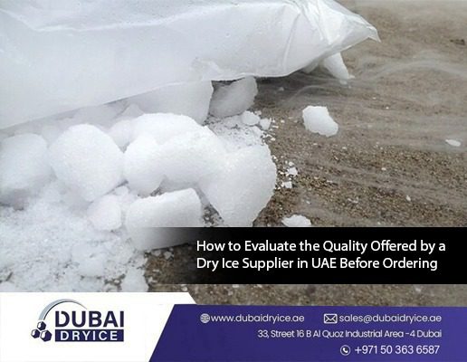 Pile of fresh dry ice pellets from a trusted dry ice supplier in UAE, spilling out of an insulated bag